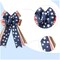 Set of 2 Patriotic Decor Bows – 15" Red, White & Blue American Flag Stripe Bows for Wreaths, Tree Toppers, Indoor & Outdoor Holiday Decorations